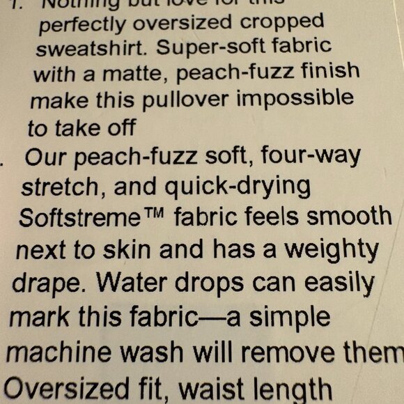 Lululemon Perfectly Oversized Cropped Crew Softstreme Sz 6 Vital Pink VIT $129 - Picture 2 of 4